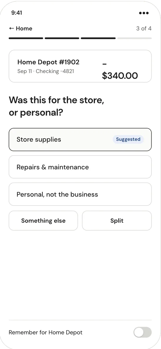 Sample data: the verify list on mobile